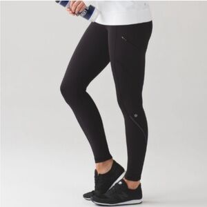 Lululemon Cadence Crusher Leggings Tights Black Reflective Running Size 2